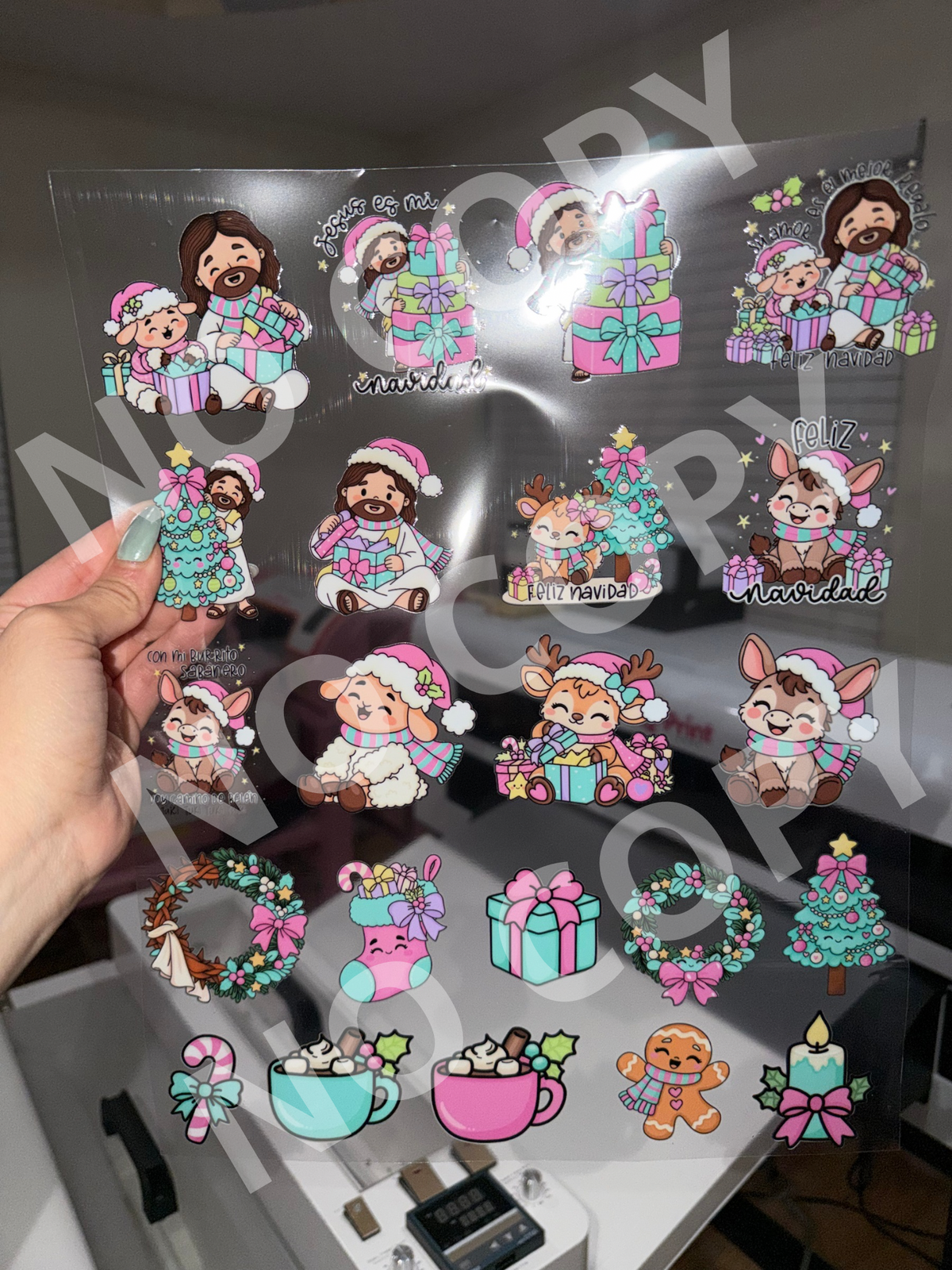 UV DTF- Lámina Navidad con Jesús 11”in x 14”in