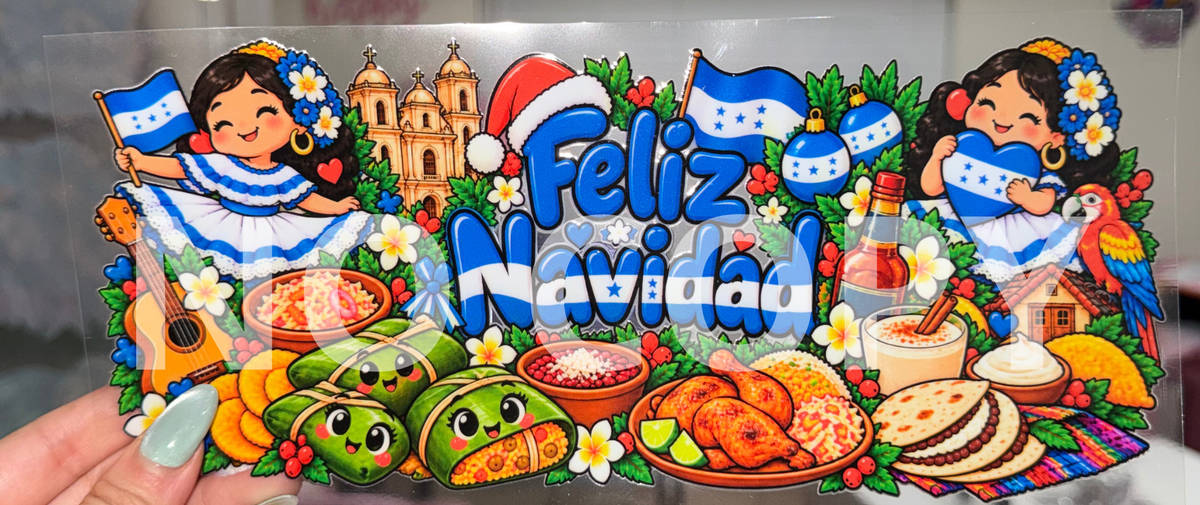 UV DTF WRAP- Navidad Hondureña